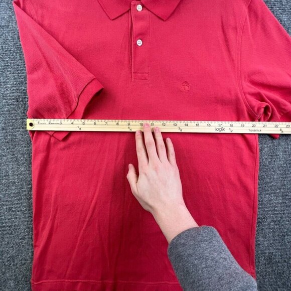 Brooks Brothers Polo Shirt Short Sleeve Red Medium Performance Polo Cotton - Picture 4 of 9